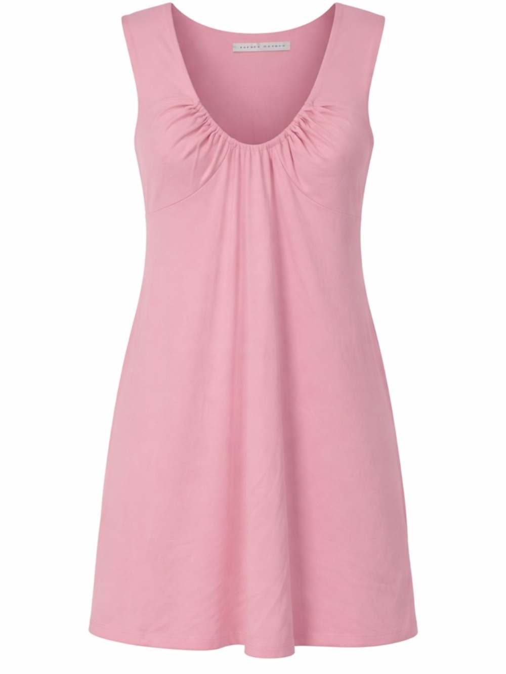 Susana Monaco Pink Sleeveless Mini Dress Ruched Bust Stretchy Size Medium